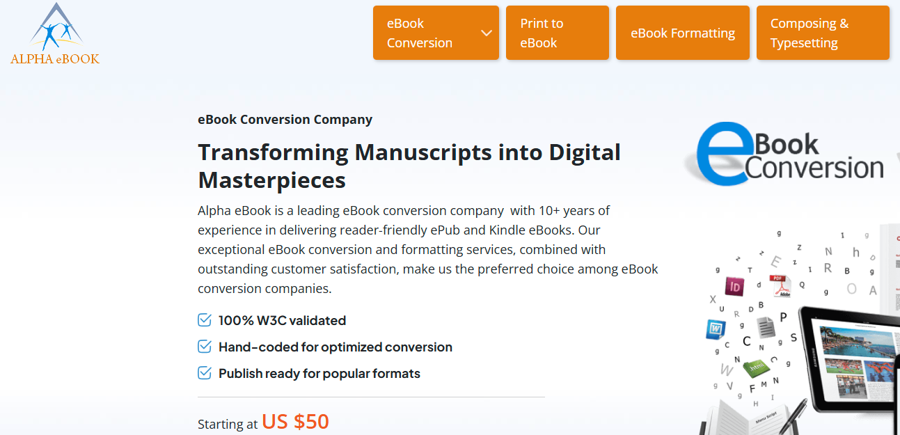 alpha ebook conversion services