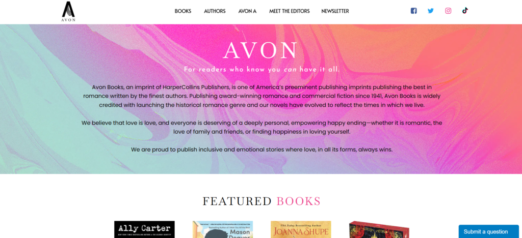 avon books