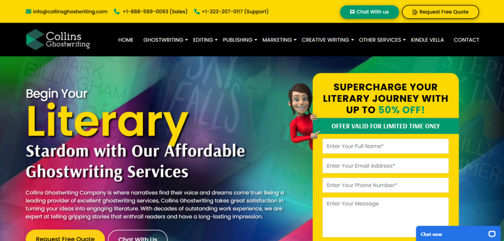 collins ghostwriting